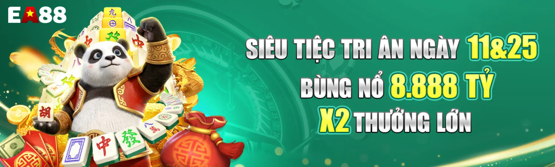 Siêu tiệc tri ân ngày 11 và ngày 25 hàng tháng tại 3ea88 vip